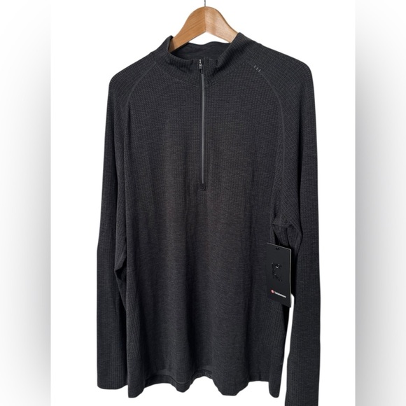 Lululemon 'Metal Vent Tech 2.5' half-zip top  XXL Gray / Black - Picture 3 of 7